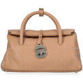 Sac &agrave; main Zanellato Sac Tabacco Small en cuir lisse beige Grenoble