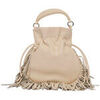 Sac &agrave; main Orciani Sac Jungle en cuir couleur beurre
