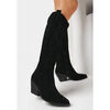 Bottes Vera Collection Bottes Cowboy Style Santiags ajour&eacute;e, Noir Noir