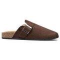 Tee-shirts sur Grenoble : T-shirt Vera Collection Mules Sabot femme en su&eacute;dine avec boucle Marron