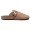 Sabots Vera Collection Mules Sabot femme en su&eacute;dine avec boucle Beige