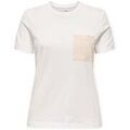 Tee-shirts sur Grenoble : T-shirt Only Top Enja Life Pocket - Cloud Dancer