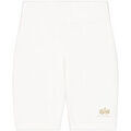 Short Alpha Industries Basic Bike Shorts SL FP Wmn - white/yellow gold