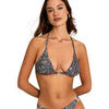 Maillots de bain Selmark Haut maillot de bain triangle pr&eacute;form&eacute; INDIGO Mare Noir