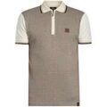 Polo Trojan Polo &agrave; fermeture &eacute;clair Mini Houndsfoot Marron
