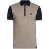 Polo Trojan Polo &agrave; fermeture &eacute;clair Mini Houndsfoot Bleu