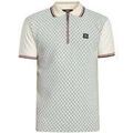 Polos sur Grenoble : Polo Trojan Polo &agrave; panneau en jacquard ottoman Blanc