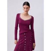 Pull Liu Jo Encolure en V avec clous