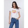 T-shirt Liu Jo T-shirt avec imprim&eacute; et strass Blanc