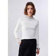 Pull Liu Jo Pull avec d&eacute;coupe et broderies Blanc