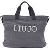 Sac &agrave; main Liu Jo Sac fourre-tout grand format en denim avec logo Gris