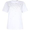 Tee-shirts sur Grenoble : T-shirt Liu Jo T-shirt orn&eacute; de pierres Blanc