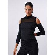 Pull Liu Jo Pull avec empi&egrave;cements en mesh Noir