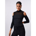 Pull Liu Jo Pull avec empi&egrave;cements en mesh Noir