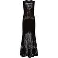Robes sur Grenoble : Robe Liu Jo Robe longue en maille ajour&eacute;e Noir