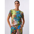 Tee-shirts sur Grenoble : T-shirt Liu Jo T-shirt en satin imprim&eacute; Multicolore