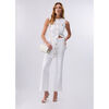 Pantalon Liu Jo Pantalon &agrave; taille haute avec boutons Blanc
