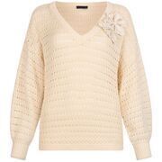 Pull Liu Jo Pull &agrave; broderie ajour&eacute;e Blanc