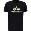 Tee-shirts sur Grenoble : T-shirt Alpha Industries Basic T-Shirt BL Carbon - black/gold