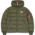Vestes sur Grenoble : Veste Alpha Industries Hooded Puffer Alpha FD - dark green