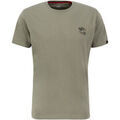 Tee-shirts sur Grenoble : T-shirt Alpha Industries Camo Logo Puff Print Backprint T-Shirt - olive