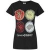 T-shirt Game Of Thrones House Crests T-shirt &agrave; manches courtes Noir