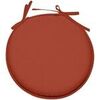 Galettes de chaise Stof Galette de chaise ronde en polyester terracotta Rouge 40x40 cm. . Maison & D&eacute;co> Galettes de chaise.