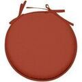 Linge de maison sur Grenoble : Galettes de chaise Stof Galette de chaise ronde en polyester terracotta Rouge 40x40 cm. . Maison & D&eacute;co> Galettes de chaise.