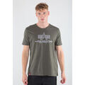 T-shirt Alpha Industries Basic T-Shirt Embroidery - dark olive Grenoble