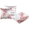 Couvertures Stof Set couvre lit boutis Corail et 2 taies taille 220 x 240 cm
