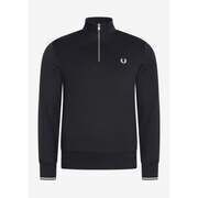 Pull Fred Perry Sweat demi-zipp&eacute; - noir Noir