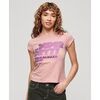 T-shirt Superdry Retro Glitter Logo Cap Slv Tee