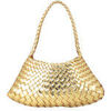 Sac Bandouliere Dragon Diffusion Sac Mini en cuir tress&eacute; dor&eacute;