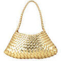 Sac Bandouliere Dragon Diffusion Sac Mini en cuir tress&eacute; dor&eacute; Grenoble