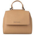 Sacs &agrave; mains sur Grenoble : Sac &agrave; main Orciani Sac Soft Mini en cuir couleur biscuit