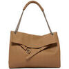 Sac Bandouliere Orciani Sac Soft Midi en cuir martel&eacute; couleur biscuit