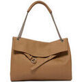 Sac & Bagage sur Grenoble : Sac Bandouliere Orciani Sac Soft Midi en cuir martel&eacute; couleur biscuit