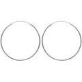 Boucles oreilles Brillaxis Boucles d'oreilles argent rhodi&eacute; 60mm Blanc