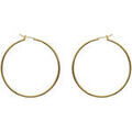 Boucles d'oreille sur Grenoble : Boucles oreilles Brillaxis Cr&eacute;oles Brixallis dor&eacute;es 50 mm Jaune