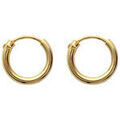 Boucles d'oreille sur Grenoble : Boucles oreilles Brillaxis Cr&eacute;oles plaqu&eacute; or 12mm Jaune