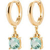 Boucles oreilles Brillaxis Cr&eacute;oles pampille oxyde bleu clair Jaune
