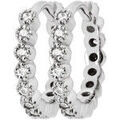 Boucles oreilles Brillaxis Cr&eacute;oles empierr&eacute;es 10mm Blanc Grenoble