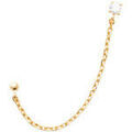 Boucles d'oreille sur Grenoble : Boucles oreilles Brillaxis Boucle d'oreille plaqu&eacute; or boule et oxyde Jaune