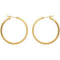 Boucles d'oreille sur Grenoble : Boucles oreilles Brillaxis Cr&eacute;oles plaqu&eacute; or 35mm Jaune