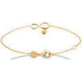 Bracelets sur Grenoble : Bracelets Brillaxis Bracelet infini coeur plaqu&eacute; or Jaune