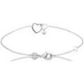 Bracelets Brillaxis Bracelet double coeur et oxyde de zirconium Grenoble
