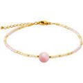Bracelets sur Grenoble : Bracelets Brillaxis Bracelet acier et perles de rhodonite