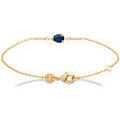 Bracelets sur Grenoble : Bracelets Brillaxis Bracelet oxyde bleu saphir en poire