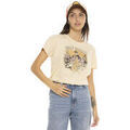 T-shirt Von Dutch T-shirt &agrave; col rond manches courtes femme Arizona Beige Grenoble