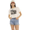 T-shirt Von Dutch T-shirt paillet&eacute; col rond manches courtes femme Photo Journal Beige